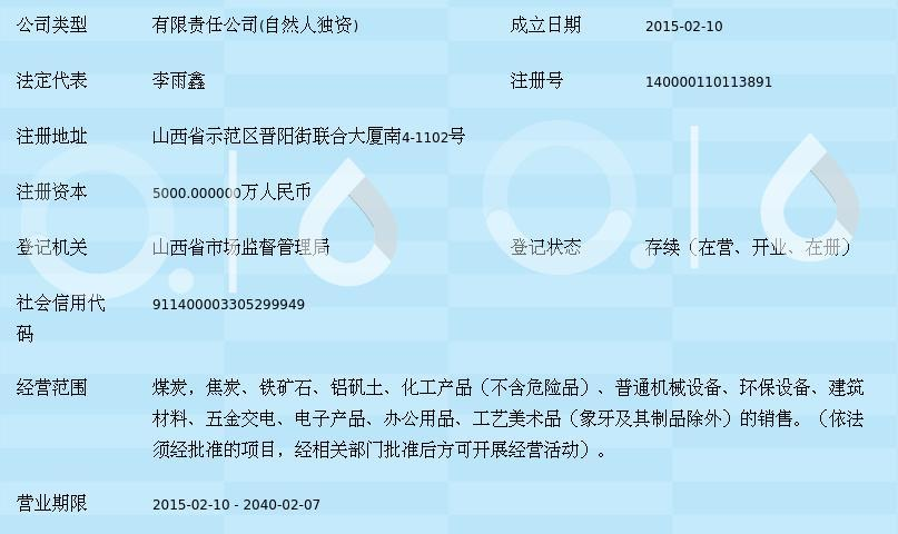 山西融誉达商贸
